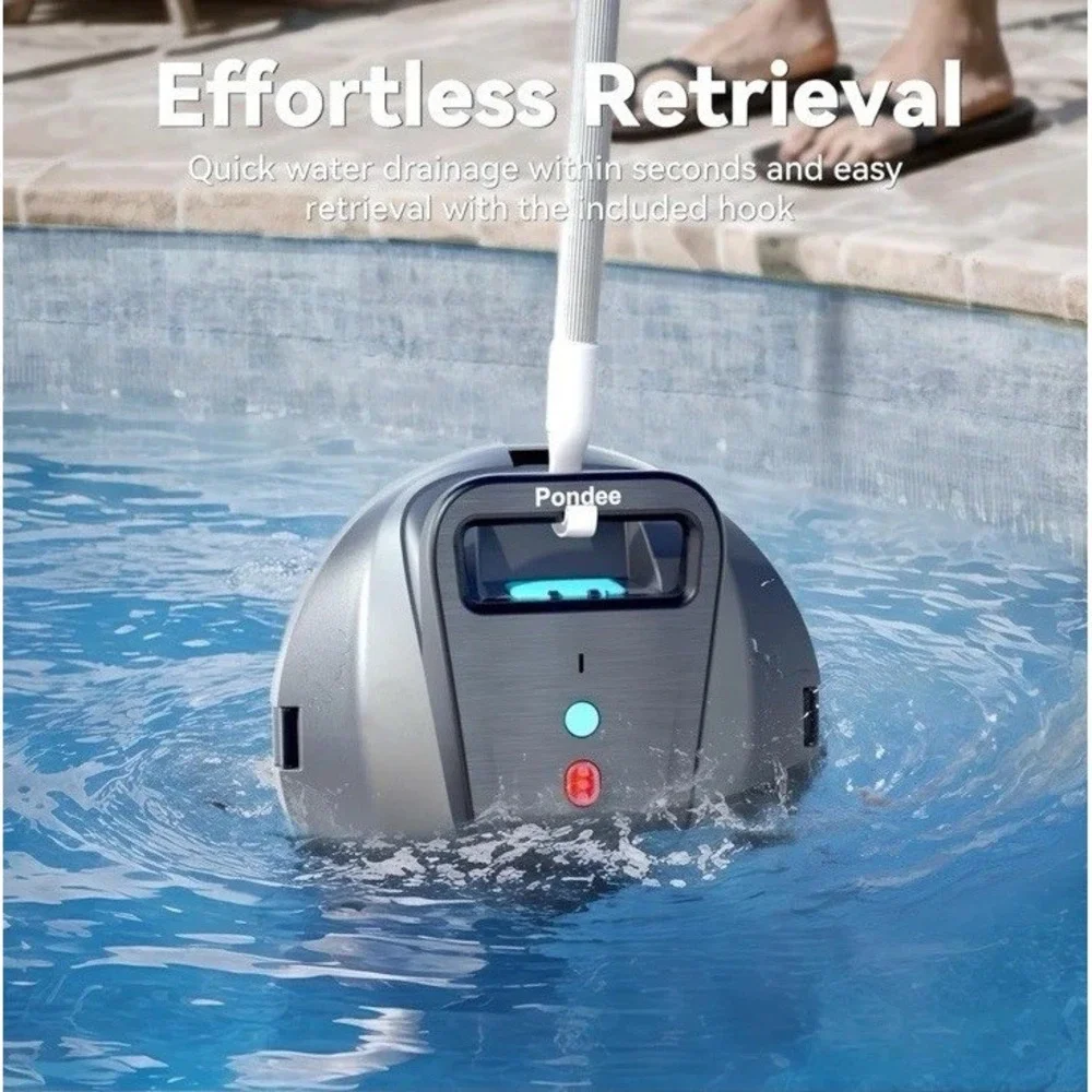 Poundee X1 Robotic‎ Pool Vacuum Cordless Pool Cleaner With 120mins No Charger